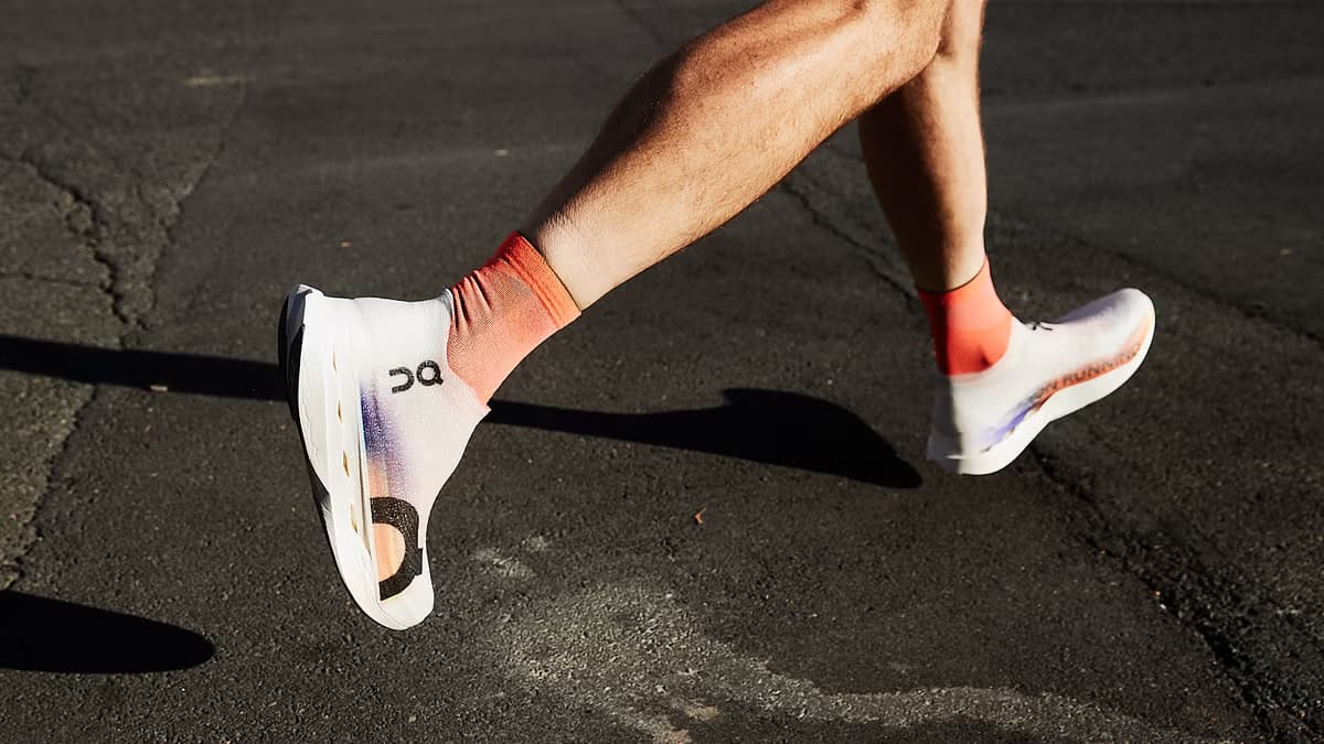 On athlete on a running track